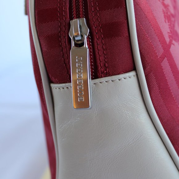 Burgundy Burberry Bowling bag - Picture 6 of 17